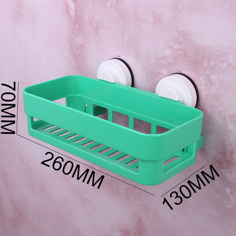 Plastic Bath Racks No drill hanging storage shower basket sucker bathroom shelf