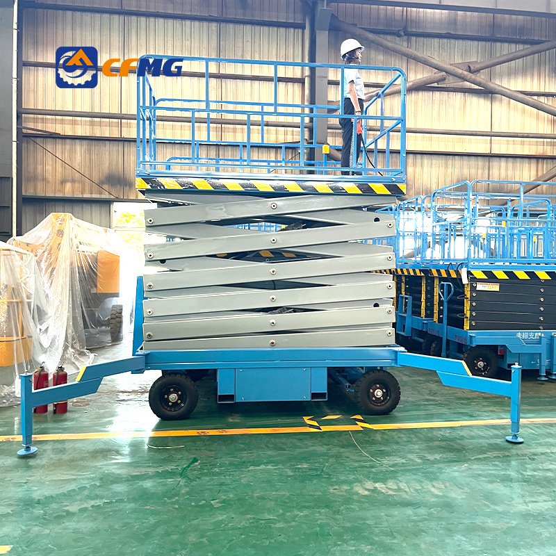 10m 12m 14m 16m 18m 500kg 0.5 ton hydraulic lift table mobile scissor lift platform for window cleaning