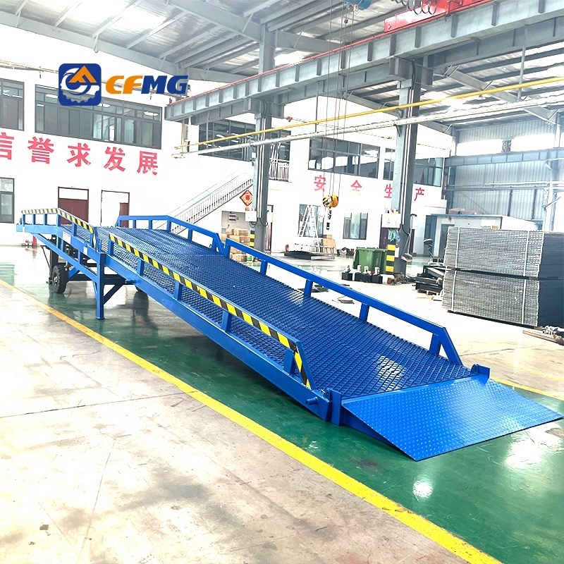 6ton 8ton 10ton 15ton hot sale new design used container loading dock yard mobile unloading ramp 2 wheels logistic use