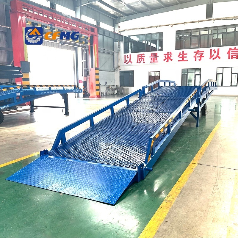 6ton 8ton 10ton 15ton hot sale new design used container loading dock yard mobile unloading ramp 2 wheels logistic use