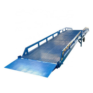 6ton 8ton 10ton 15ton hot sale new design used container loading dock yard mobile unloading ramp 2 wheels logistic use