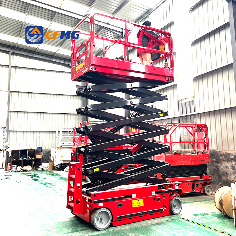 320kg 450kg 4-16m hydraulic scissor lifting electric battery power aerial lift table platform with CE ISO certification