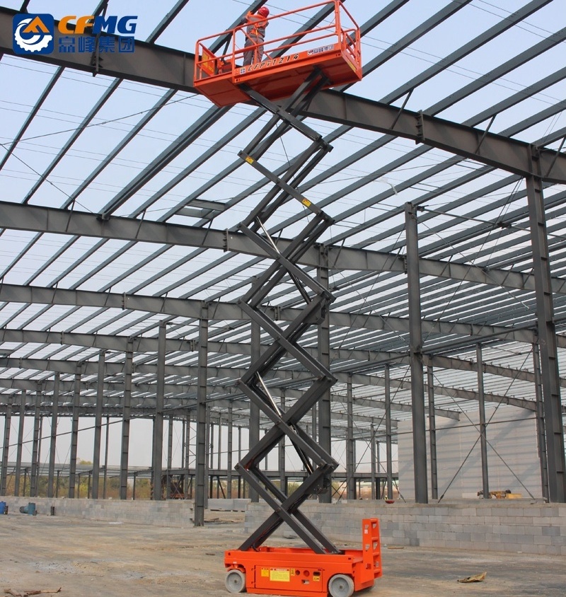 320kg 450kg 4-16m hydraulic scissor lifting electric battery power aerial lift table platform with CE ISO certification