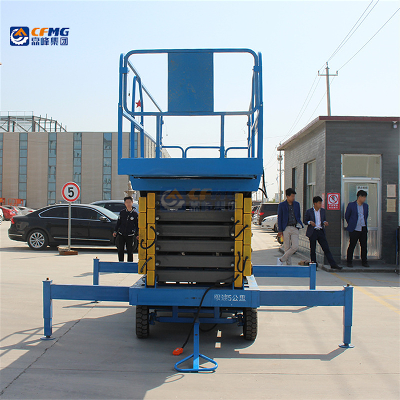 mobile aerial lift hydraulic scissor table lift electric work platform with legs