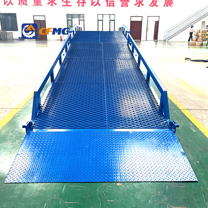 Portable mobile hydraulic truck container trailers forklift loading unloading dock yard ramp for rental