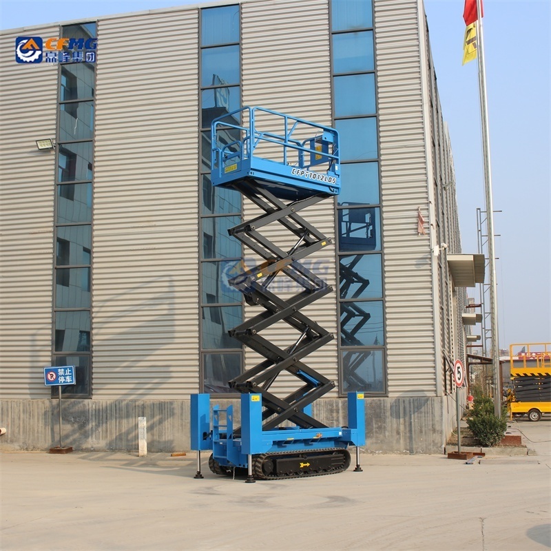 Off road10m 12m 14m 15m 18m mini double scissor lifter platform equipment aerial man lift for sale