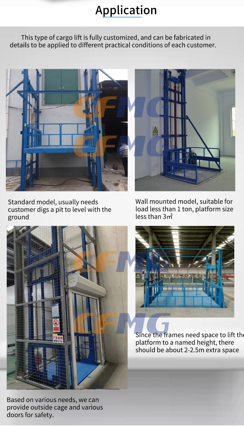 New Cargo Delivery Lift warehouse freight elevator for sale