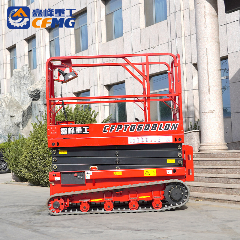 High quality all terrain electric self propelled crawler scissor lift light crawler scissor lift with non marking tires