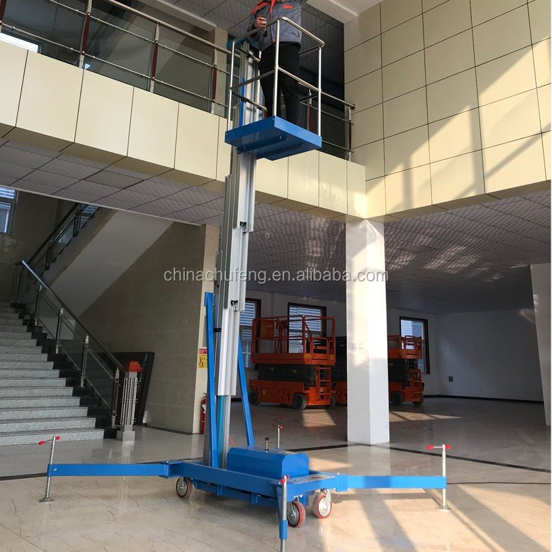 small single mast electric lift hydraulic man lift elevators portable window cleaning lift for home use