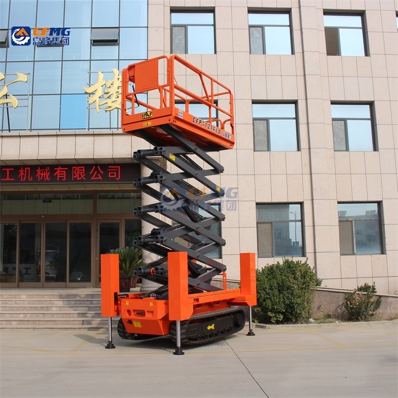 Off road10m 12m 14m 15m 18m mini double scissor lifter platform equipment aerial man lift for sale