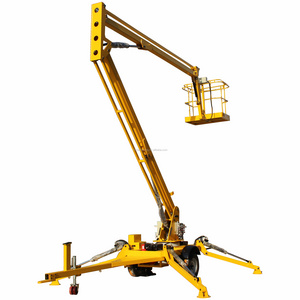 Hydraulic truck mounted towable mini articulated boom lift/towable cherry picker for sale