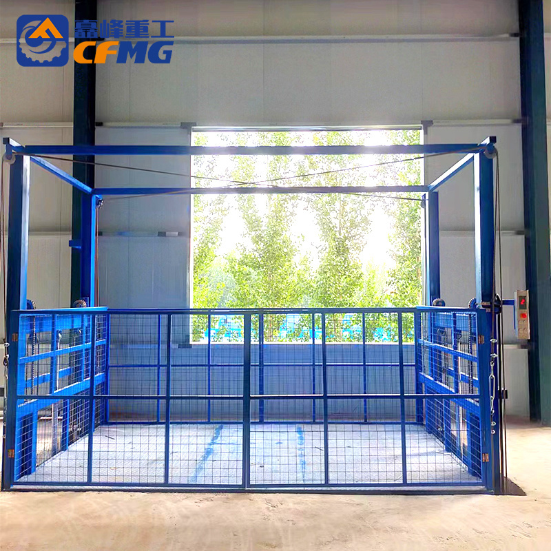 Hydraulic 2-story vertical guide rail freight elevator elevator warehouse industrial freight elevator factory lift for sale