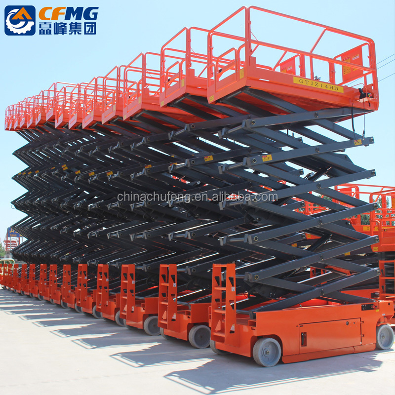 10m Genie JLG Aerial Man Lift  Electric Hydraulic Small Self propelled Scissor Lifts for Sale