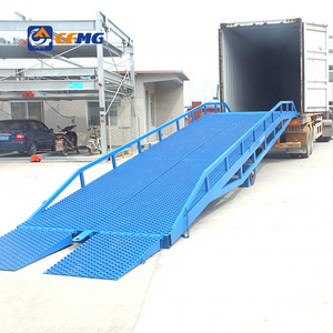 Portable mobile hydraulic truck container trailers forklift loading unloading dock yard ramp for rental