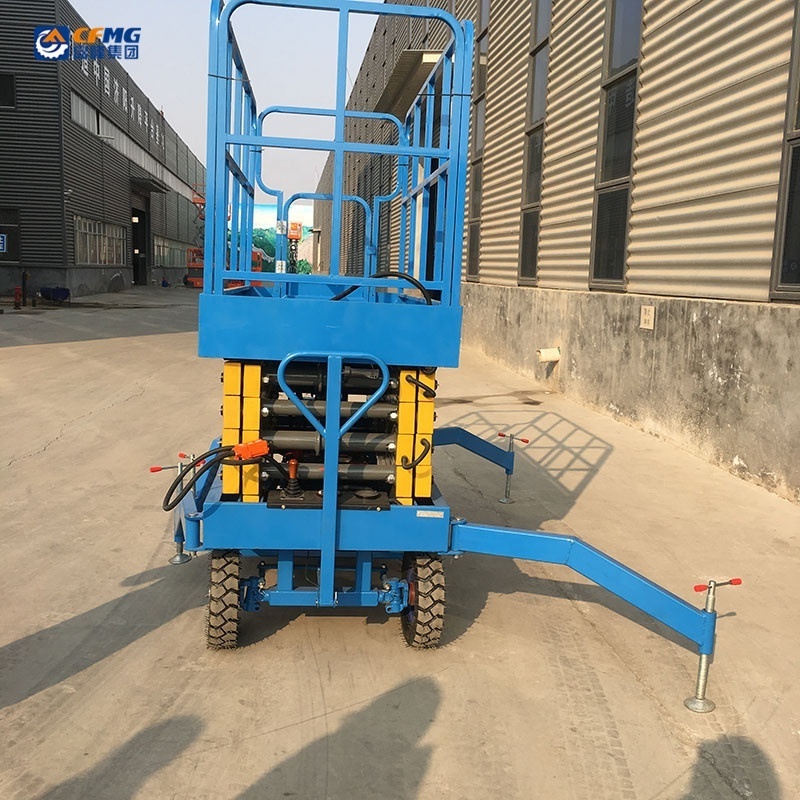 mobile aerial lift hydraulic scissor table lift electric work platform with legs