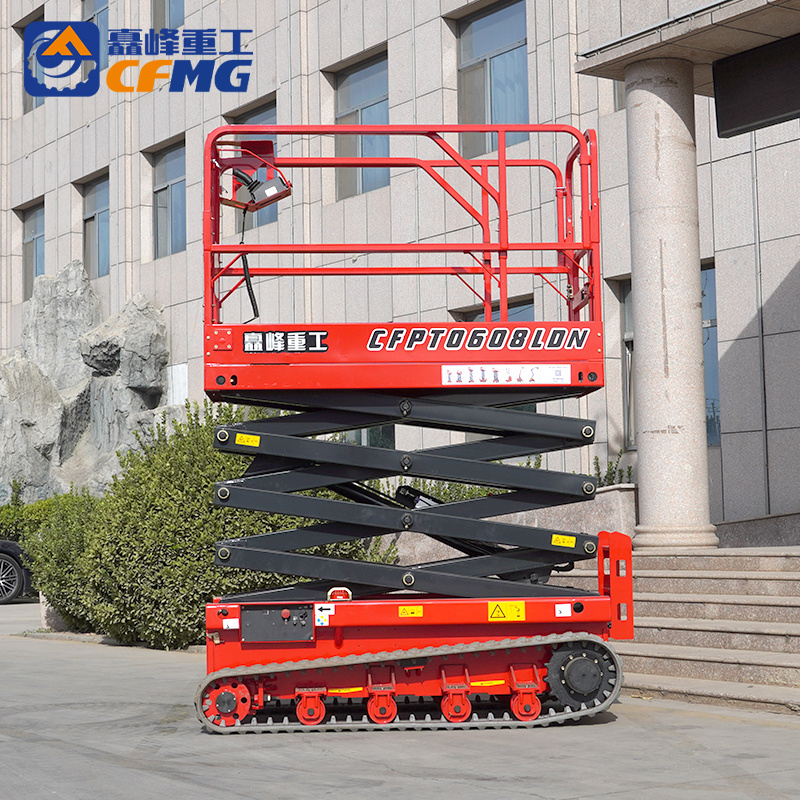 High quality all terrain electric self propelled crawler scissor lift light crawler scissor lift with non marking tires