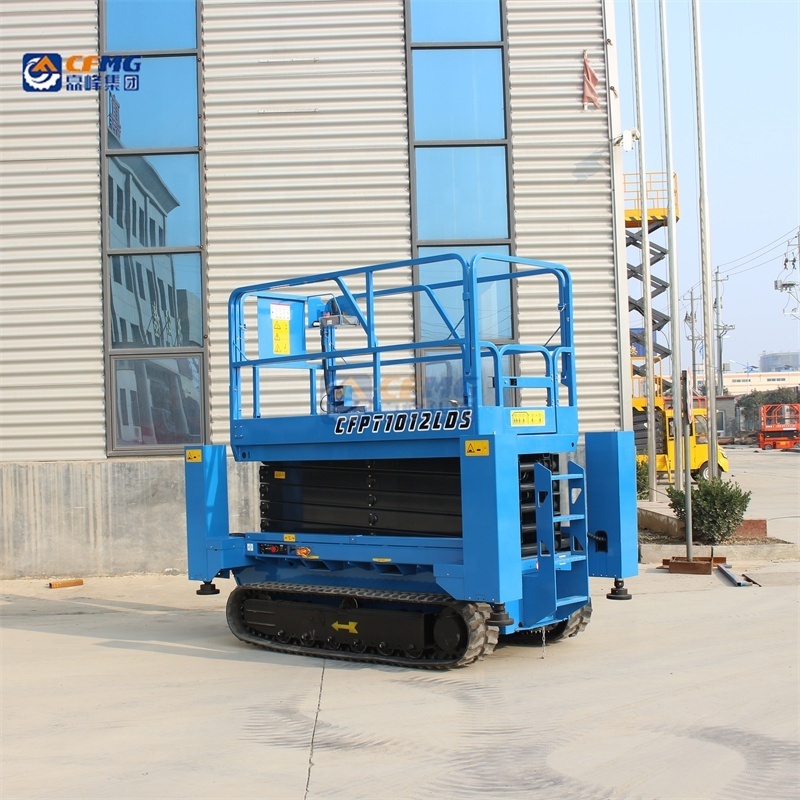 Off road10m 12m 14m 15m 18m mini double scissor lifter platform equipment aerial man lift for sale