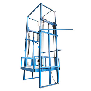 Hydraulic 2-story vertical guide rail freight elevator elevator warehouse industrial freight elevator factory lift for sale