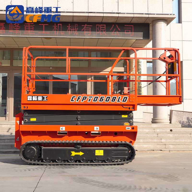 6m 450kg Aerial Scissor Lift Tracked Crawler Electric Scissor Lift For Substation Maintenance