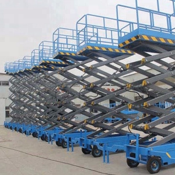 Chufeng 6m 8m 10m 14m 18m Mobile Hydraulic Scissor Lift Small Mobile One Man Scissor Lift Electric Scaffolding