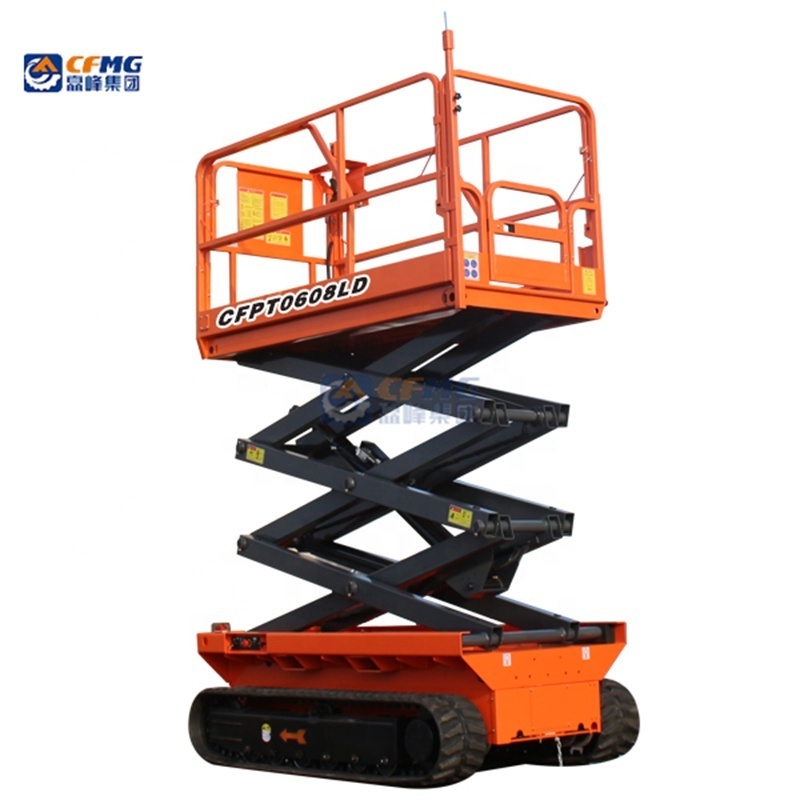 6m 450kg Aerial Scissor Lift Tracked Crawler Electric Scissor Lift For Substation Maintenance