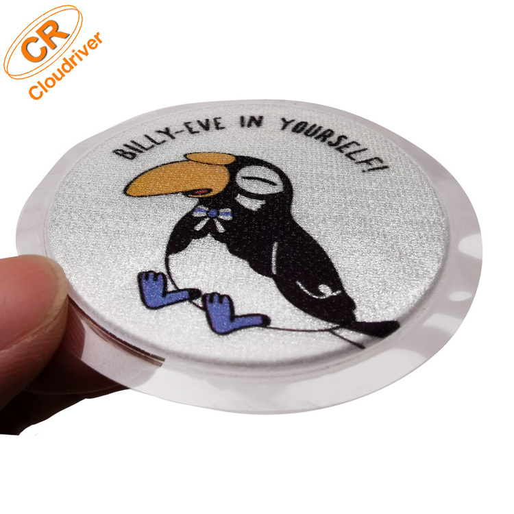 New Custom Adhesive 3D Logo Fuzzy Foam Sponge Sticker Cartoon Glitter Puffy Stickers For Kids