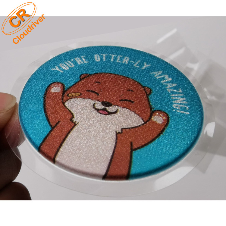 New Custom Adhesive 3D Logo Fuzzy Foam Sponge Sticker Cartoon Glitter Puffy Stickers For Kids