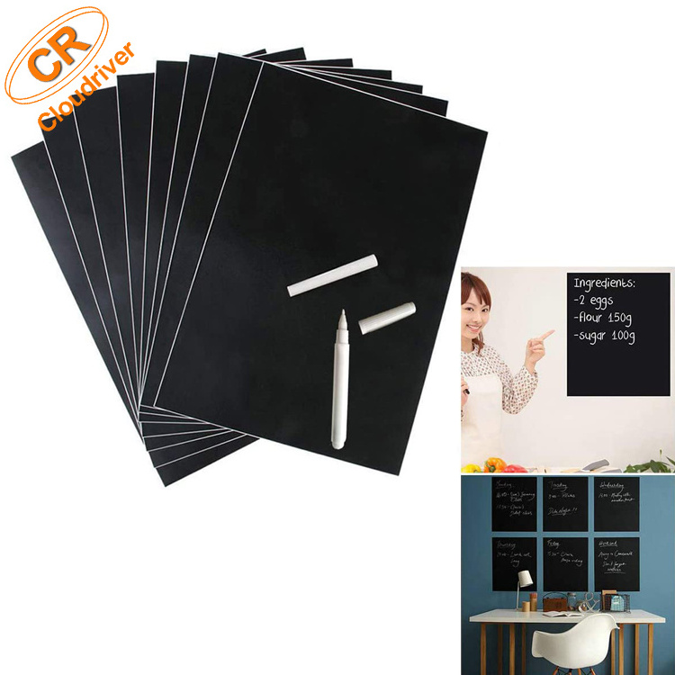 Wholesale Popular Decals Removable Adhesive Wall Chalkboard Sticker Erasable A4 Vinyl Blackboard Sticker Label For Home Office