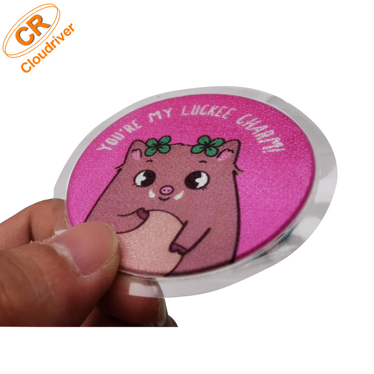 New Custom Adhesive 3D Logo Fuzzy Foam Sponge Sticker Cartoon Glitter Puffy Stickers For Kids