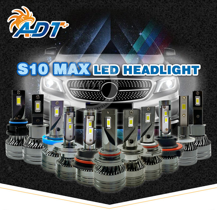 All in One S10  Car LED Headlight H7 Bulb Auto Front Bulb 80W 8000lumen 6000K LED Headlight Bulb H1 H4 H8 H11 9005 HB3 9006 HB4