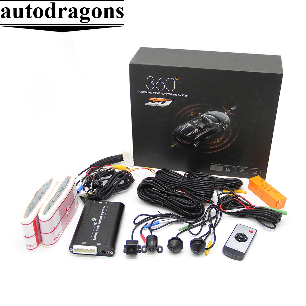 New Bird View System 3D 360 Degree Rotation All Round View Car Parking Panorama Camera with Hidden Car Security Sensor