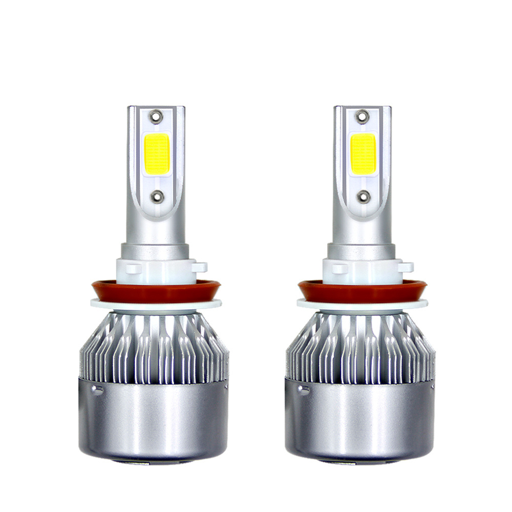 autodragons Super Car H11 Bulb LED C6 COB 6000K Super White 15W 8000LM Headlight H7 LED