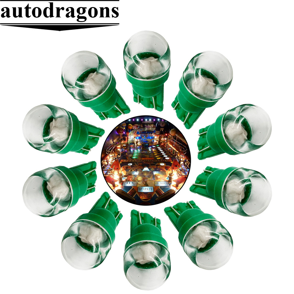 ADT Loved by customers Non Ghost 6.3 V #555 T10 LED Pinball Machine Light green led bulbs