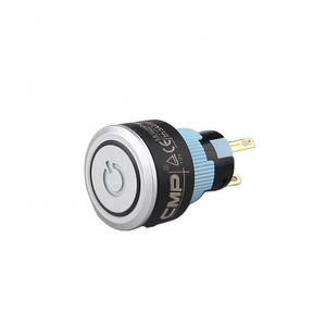 22mm Power Light Push Button Switch With Ring LED Illuminated