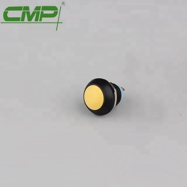 CMP 12mm Round Head 2A Plastic Waterproof Momentary or On Off  Push Button Switch