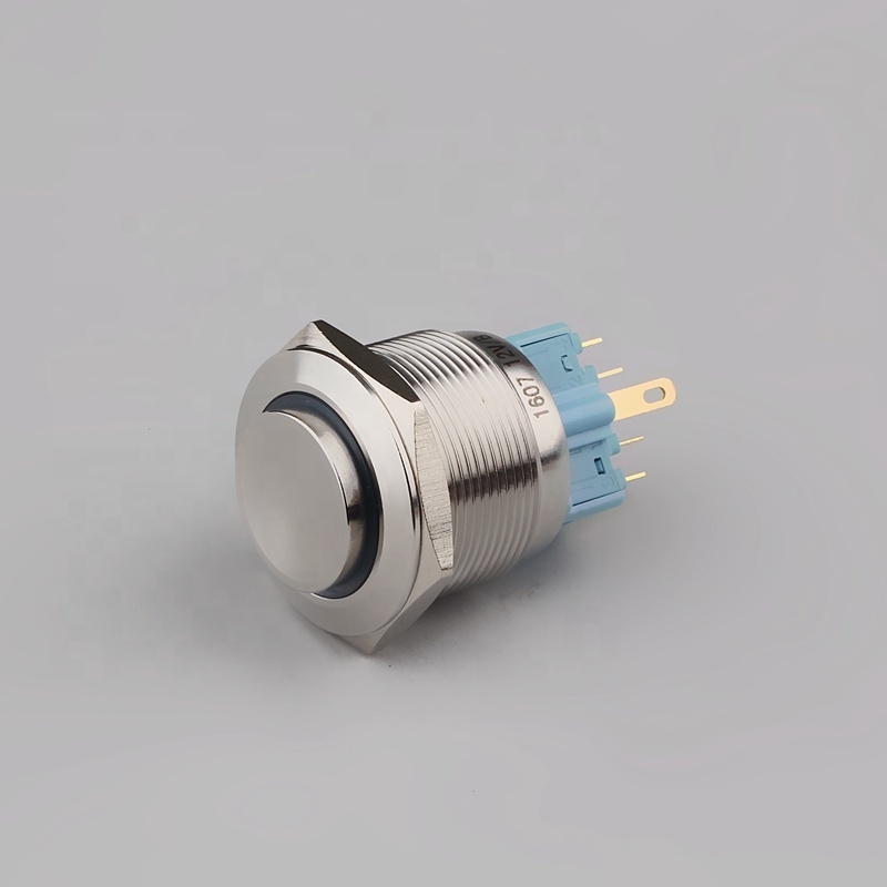 Stainless Steel 25mm Metal ON/OFF  Illuminated Push Button Switch