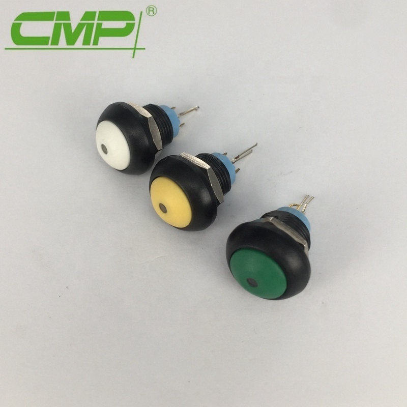 Metal or Plastic Push Button 12mm Waterproof Micro Switch