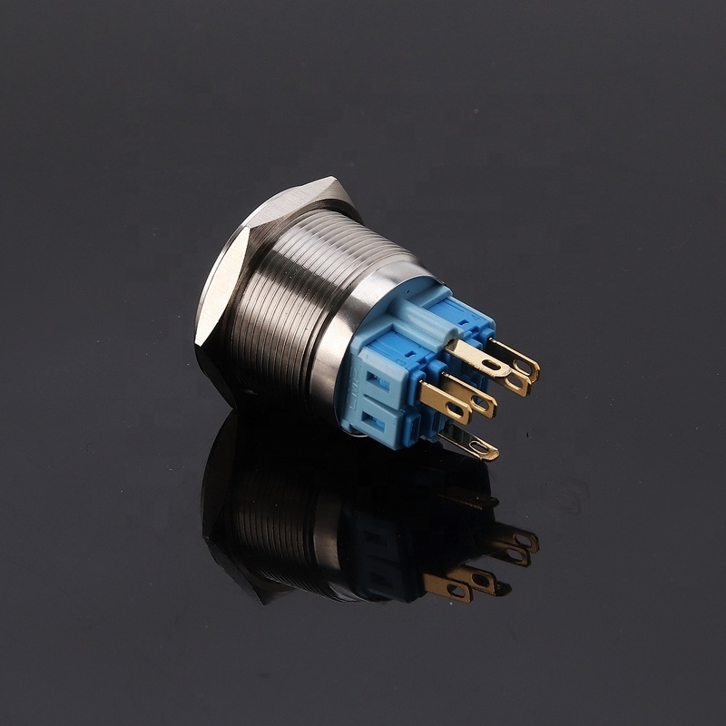 Metal Waterproof 25mm Momentary LED Push Button Switch