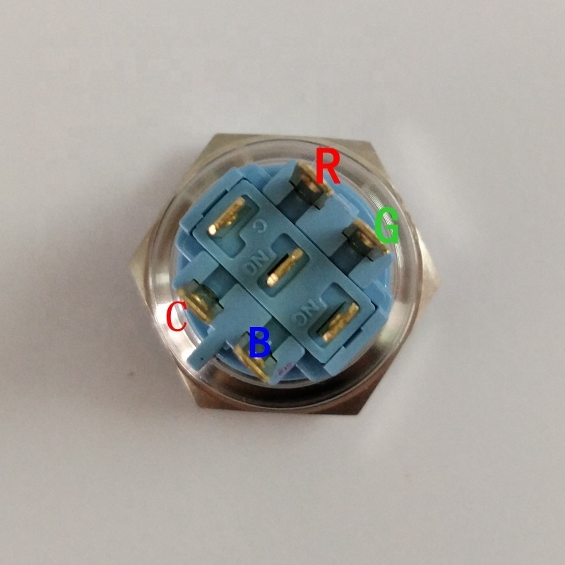 CMP stainless steel illuminated pushbutton switch ip67 led button 19mm