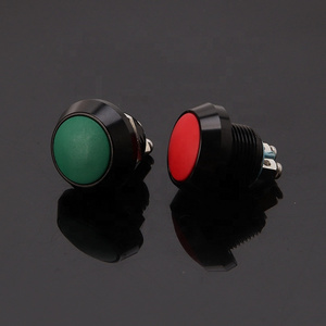 2A Small Push Button Metal  Black Momentary Push Button Switch