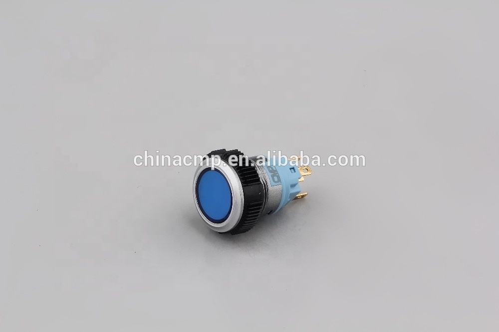 22mm Power Light Push Button Switch With Ring LED Illuminated