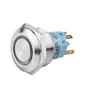 Metal Bi-color 12V Momentary or Latching LED Push Button Switch