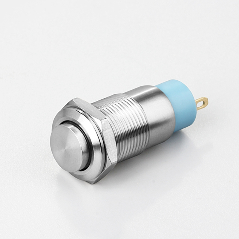 12mm Latching Metal Momentary Switch Silver or Black  Shell IP65 Waterproof Push Button Switch