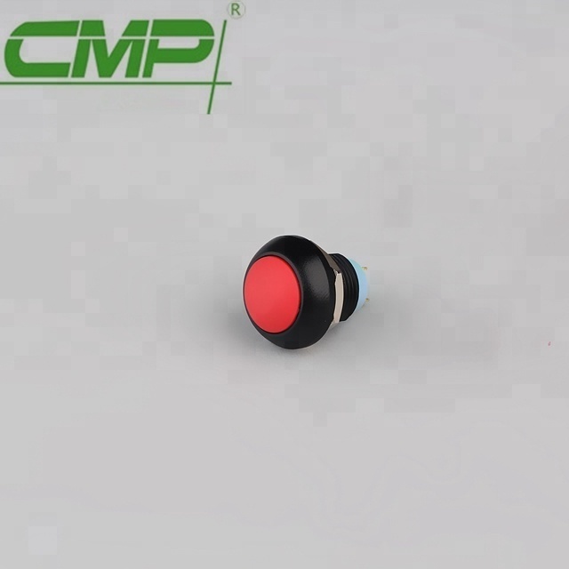 CMP 12mm Round Head 2A Plastic Waterproof Momentary or On Off  Push Button Switch