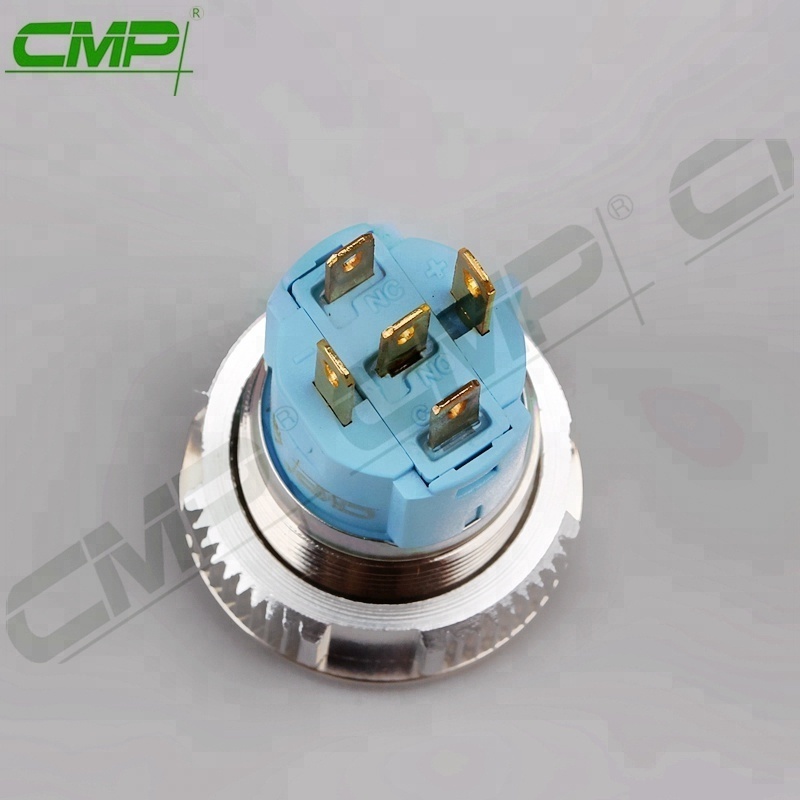 CMP 16mm waterproof stainless or brass on off push button switch touch switches