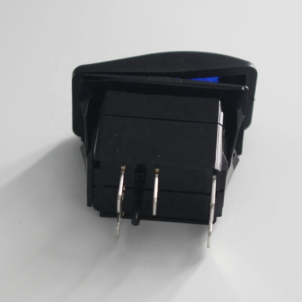 12V 24V Auto Boat Customized Symbol Dpdt Marine Led  LED Rocker Switch