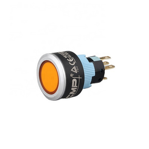 22mm Waterproof Momentary or Latching LED Illuminated  Flat Push Button Switch