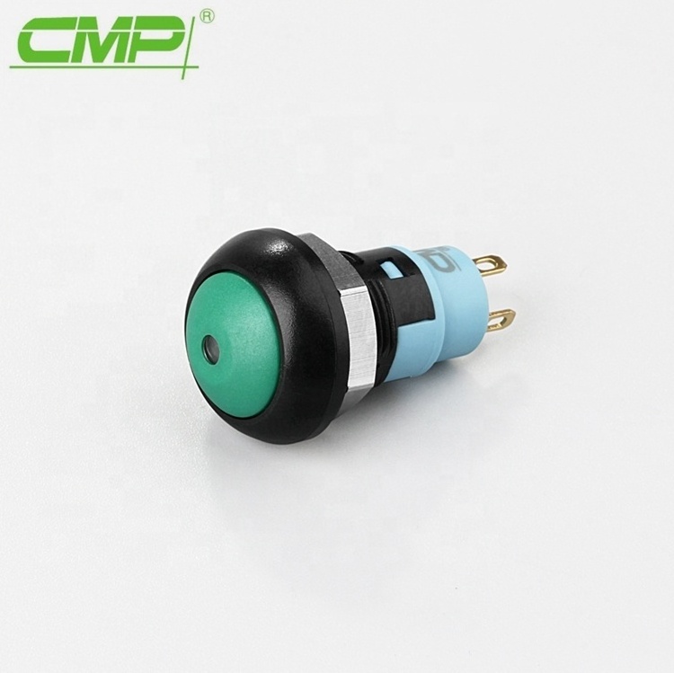 12mm CMP Waterproof 1NO IP67 Latching Plastic Illuminated Push Button Switch