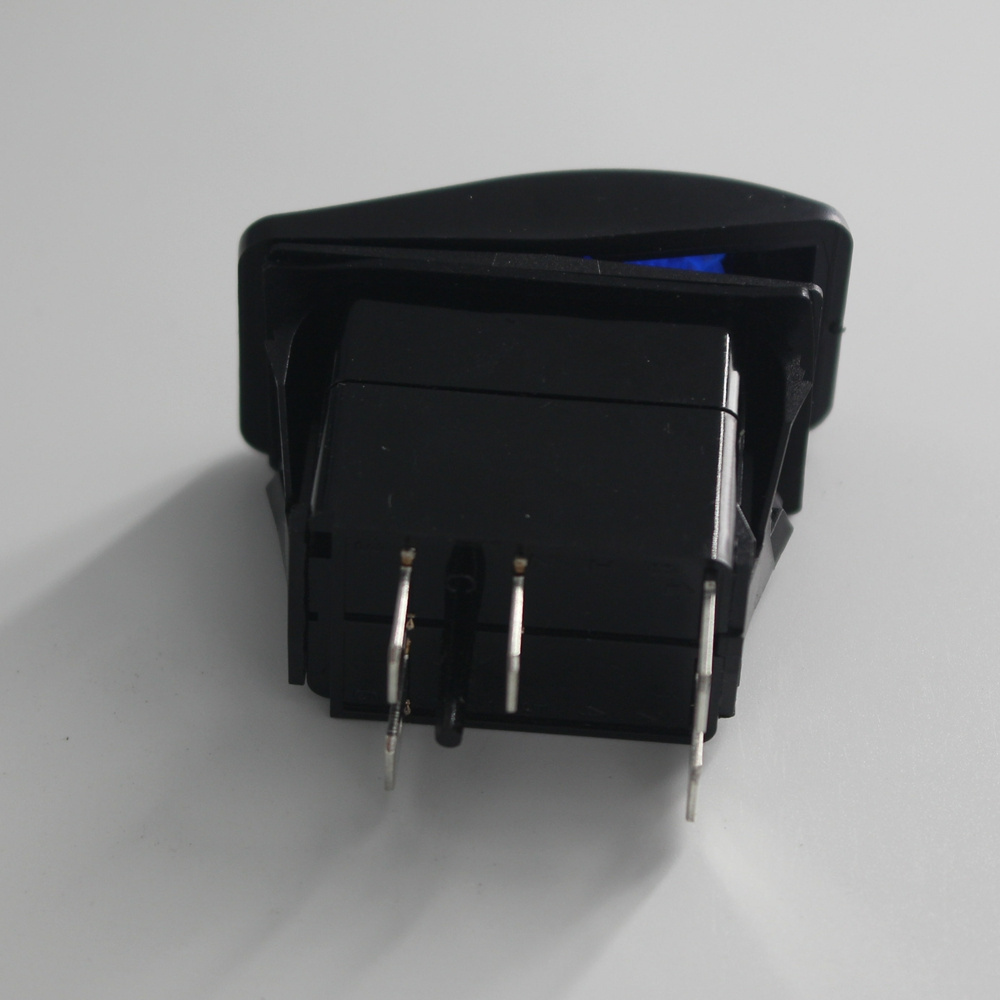 5 Pin SPST ON-OFF Switch 12/20A 24V/10A Blue LED Light Waterproof Marine Boat Rocker Switch