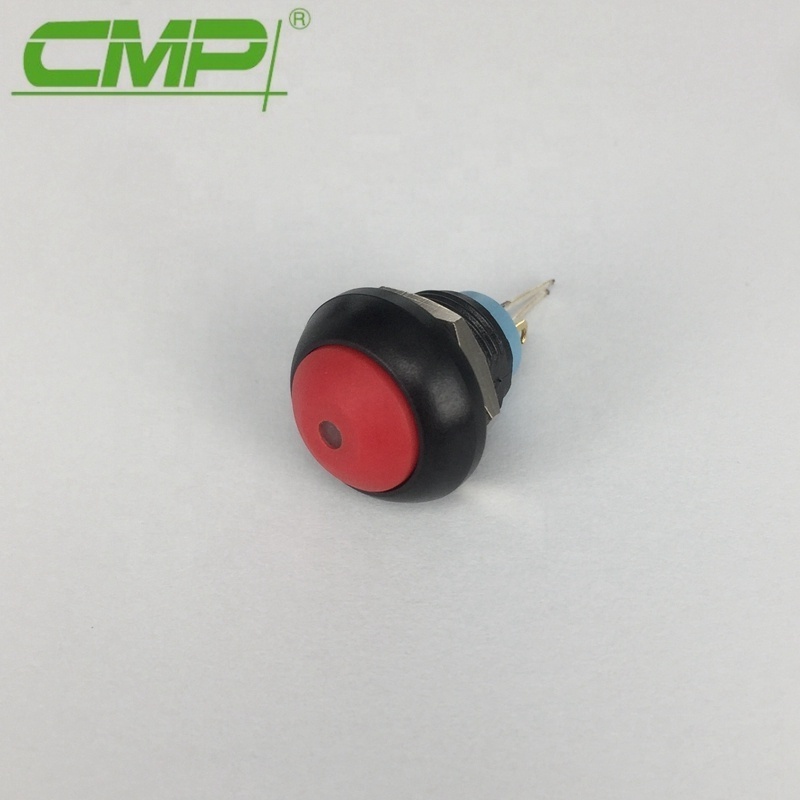 Metal or Plastic Push Button 12mm Waterproof Micro Switch